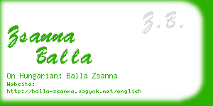 zsanna balla business card